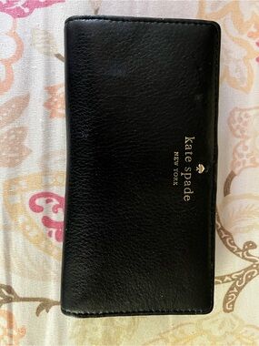 kate spade Black Leather Long Wallet